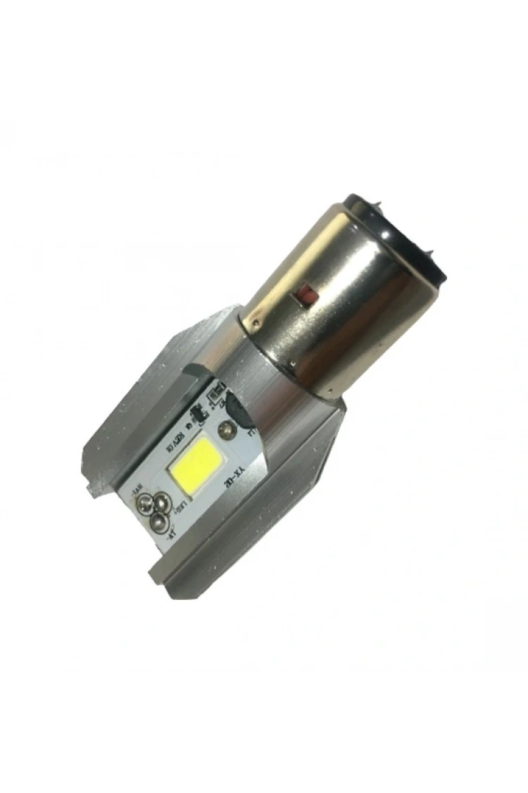 Motosiklet BA20D Dc 12-60 V 12 W 6500K Cob LED Uzun / Kısa Işık Far Ampul Beyaz (Bosch Tipi)