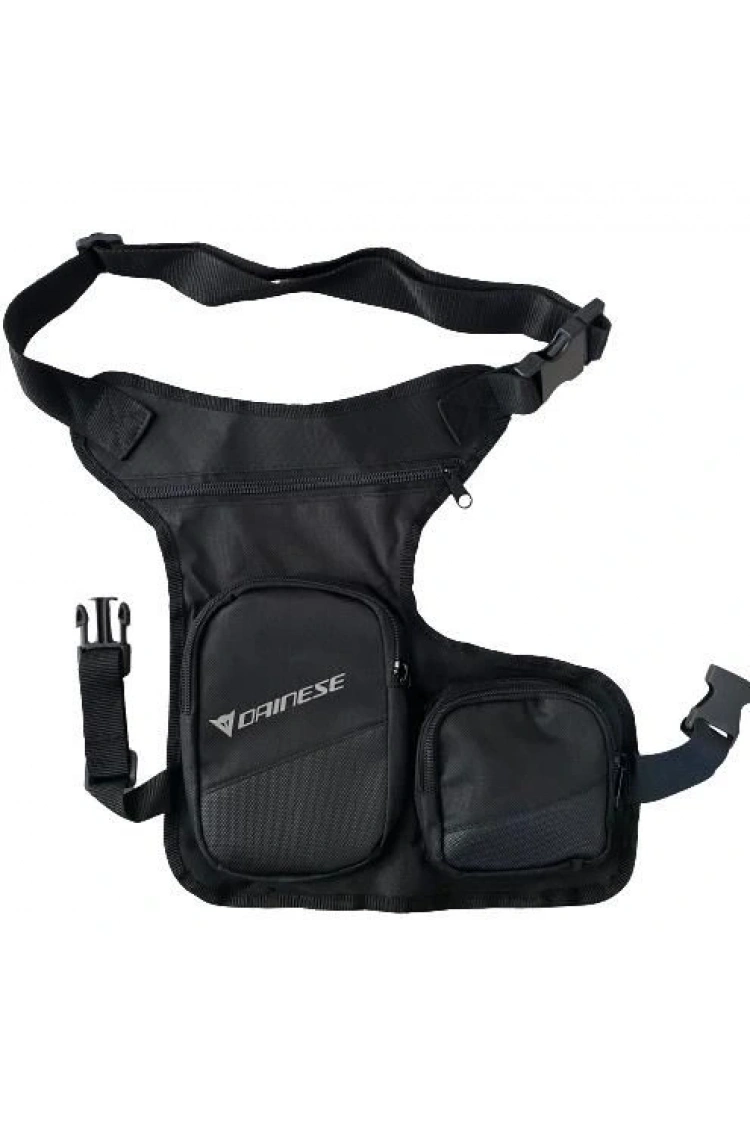 Motosiklet Bacak Çantası Reflektörlü Gri Renk 2 Cepli