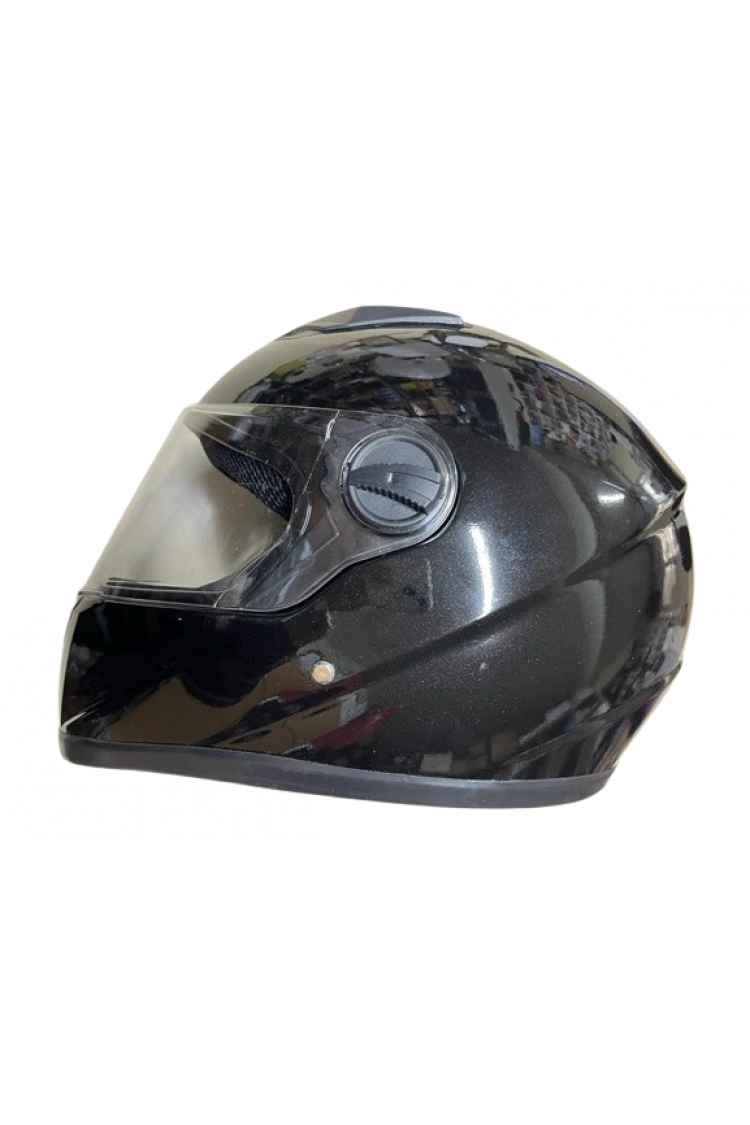 Motosiklet Düz Renk Eko Fullface Kask Siyah