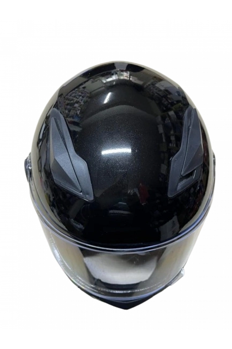 Motosiklet Düz Renk Eko Fullface Kask Siyah