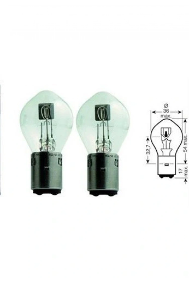 Motosiklet Far Ampulu S2 12v 35/35w Topak kafalı