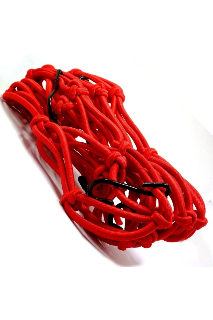 Motosiklet Kask Filesi Üniversal (Bagaj Filesi) Bagaj Lastiği Kırmızı