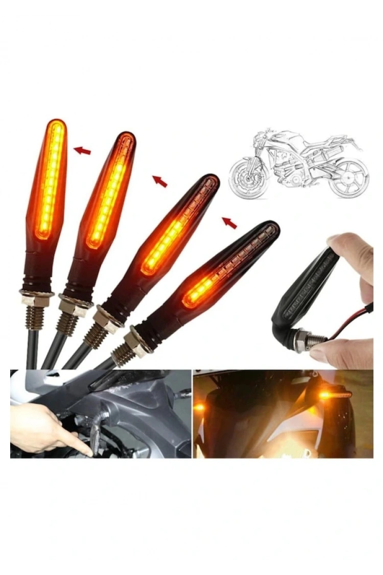 Motosiklet Kayar Led Sinyal Beyaz Angel