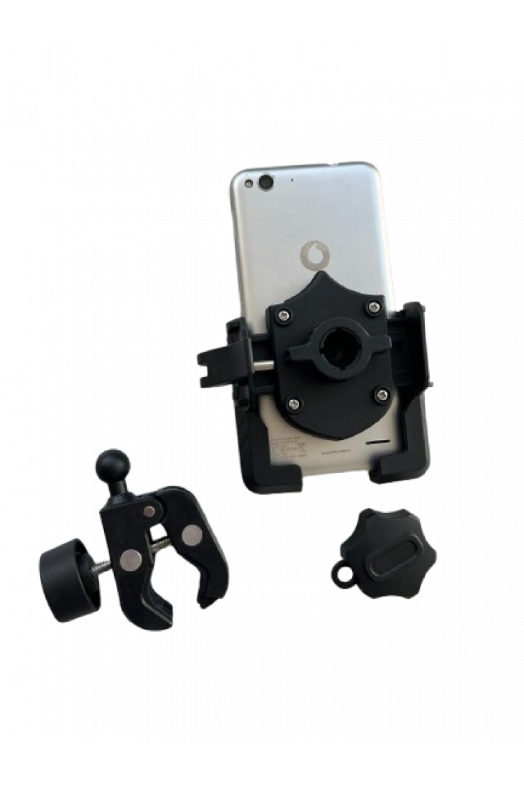 Motosiklet Scooter Atv Bisiklet Yandan Kilitlemeli Gidon Bağlantılı Telefon Tutucu A+++ Kaliteli