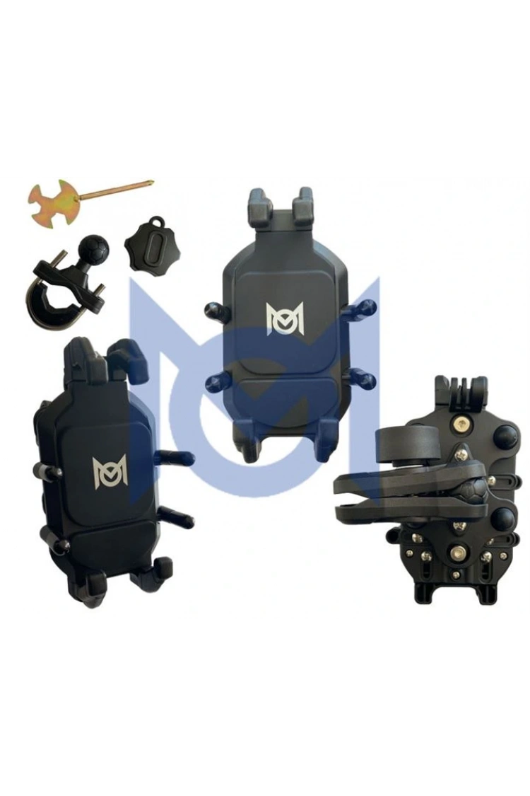 Motosiklet Scooter Gidon Bağlantılı Telefon Tutucu (Titreşim Modüllü) (M.O)