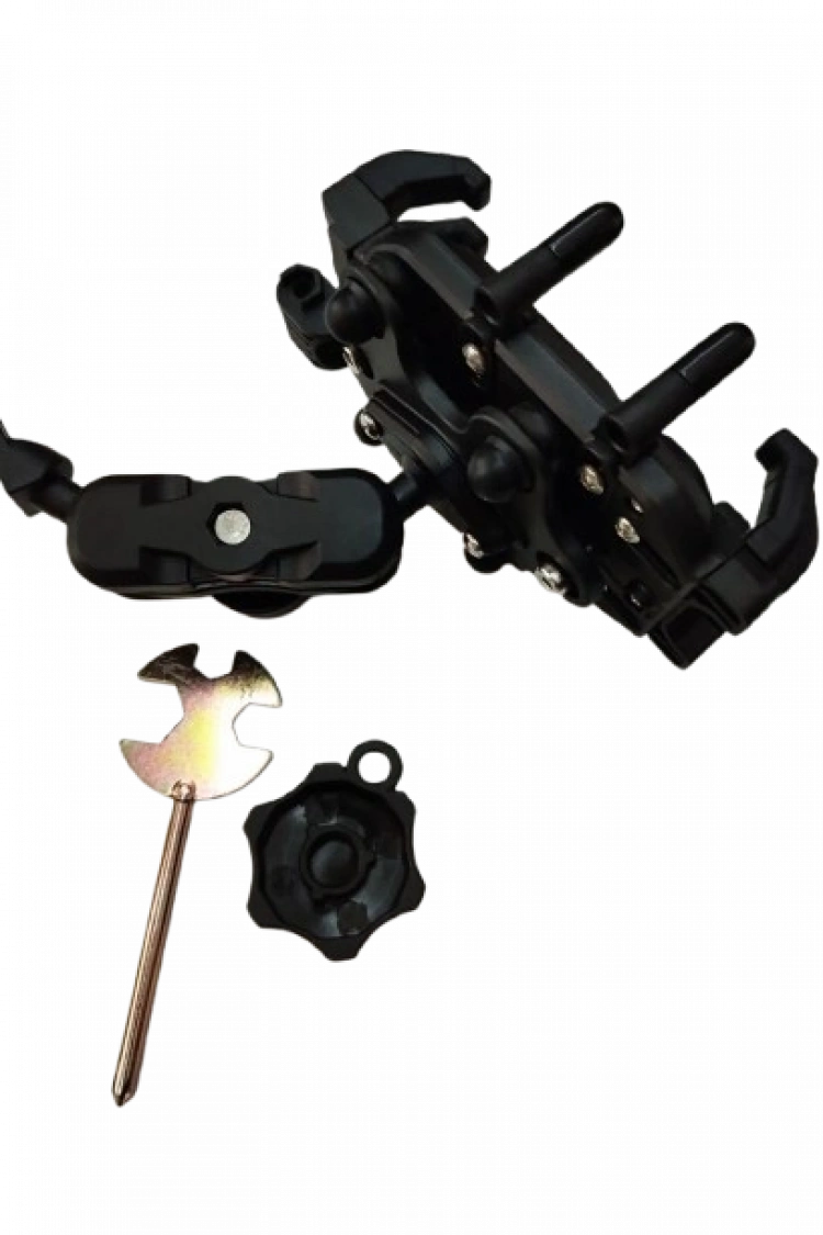 Motosiklet Scooter Gidon Bağlantılı Telefon Tutucu (Titreşim Modüllü) (M.O)