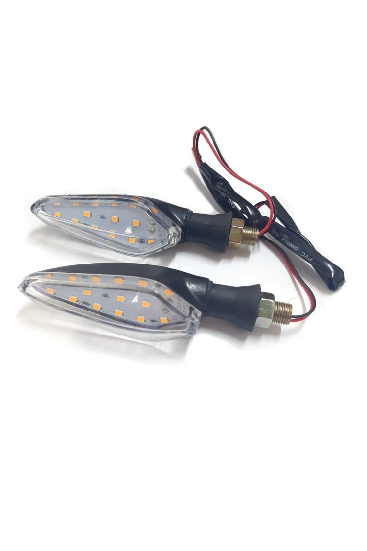 Motosiklet Üniversal Led Sinyal Beyaz Camlı Ktm Model