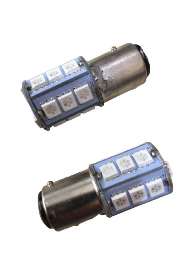 Motosiklet ve Otomobil Stop Ampul 18led 1016 Çakar Kırmızı Şaşı