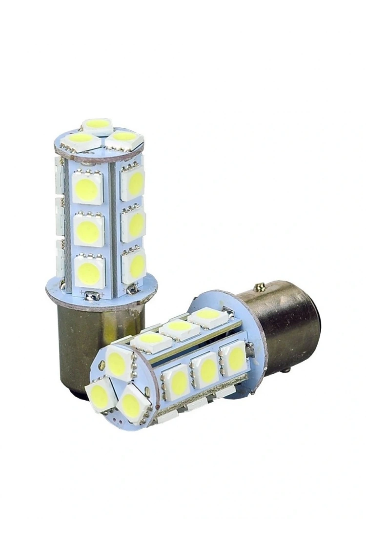 Motosiklet ve Otomobil Stop Ampul 18led 1016 Çakar Kırmızı Şaşı