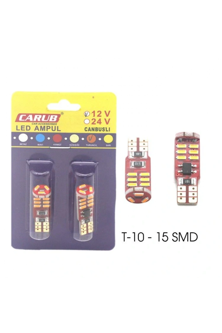 Park Ledi Canbus 15 Ledli Turuncu 12v T10 20w 2Li Set