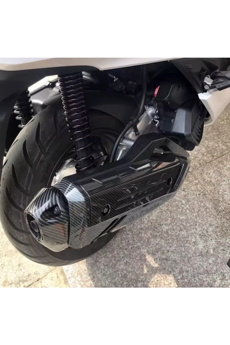 Honda Pcx 125 2021-26 Modifiye Eksoz Ucu Kapağı Karbon Kaplama