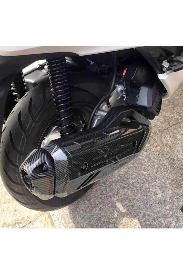 Honda Pcx Ekzoz Koruma Kapağı Karbon Kaplama 2021-2025 Arası