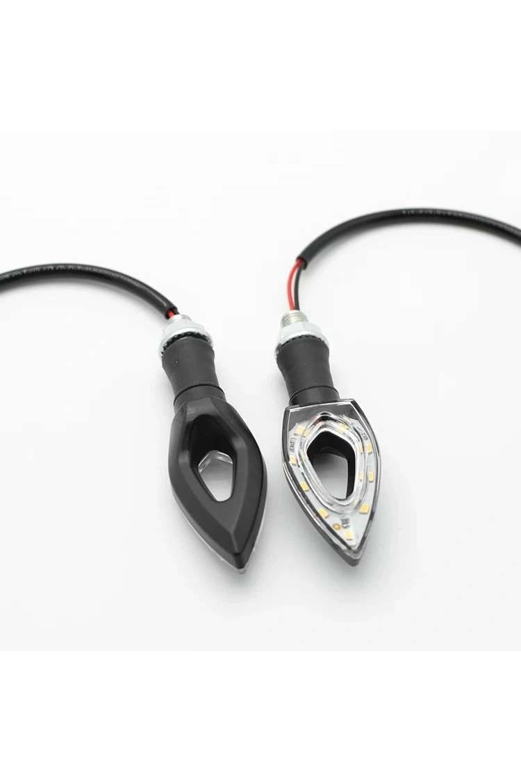 Motosiklet Sinyal Led Delikli Siyah (sarı Işık) E Belgeli