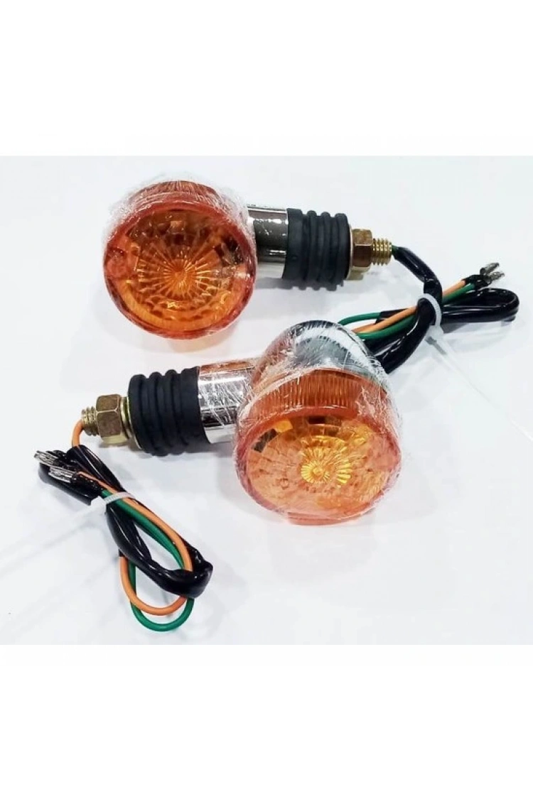 Sinyal Takım Nikelajlı Küçük Sarı Cam Chopper Z-15