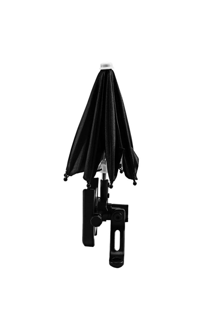 Siyah Ayna Bağlantılı Şemsiyeli Ayarlı Telefon Tutucu Aliminyum A+++ Kalite