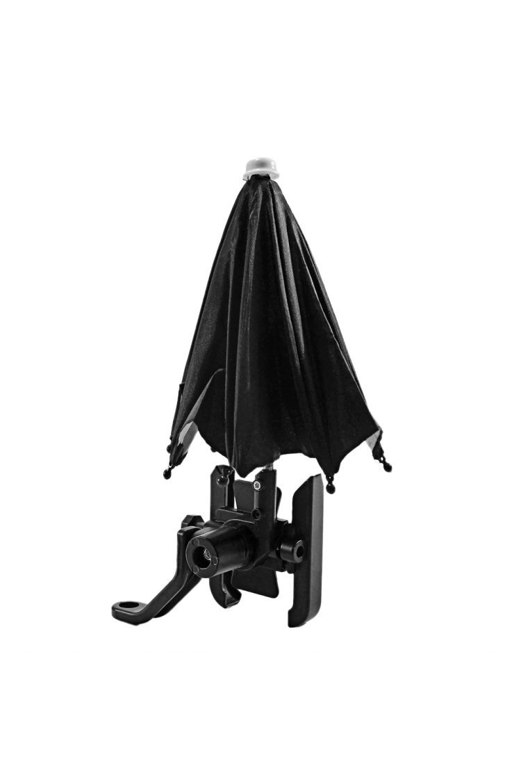 Siyah Ayna Bağlantılı Şemsiyeli Ayarlı Telefon Tutucu Aliminyum A+++ Kalite