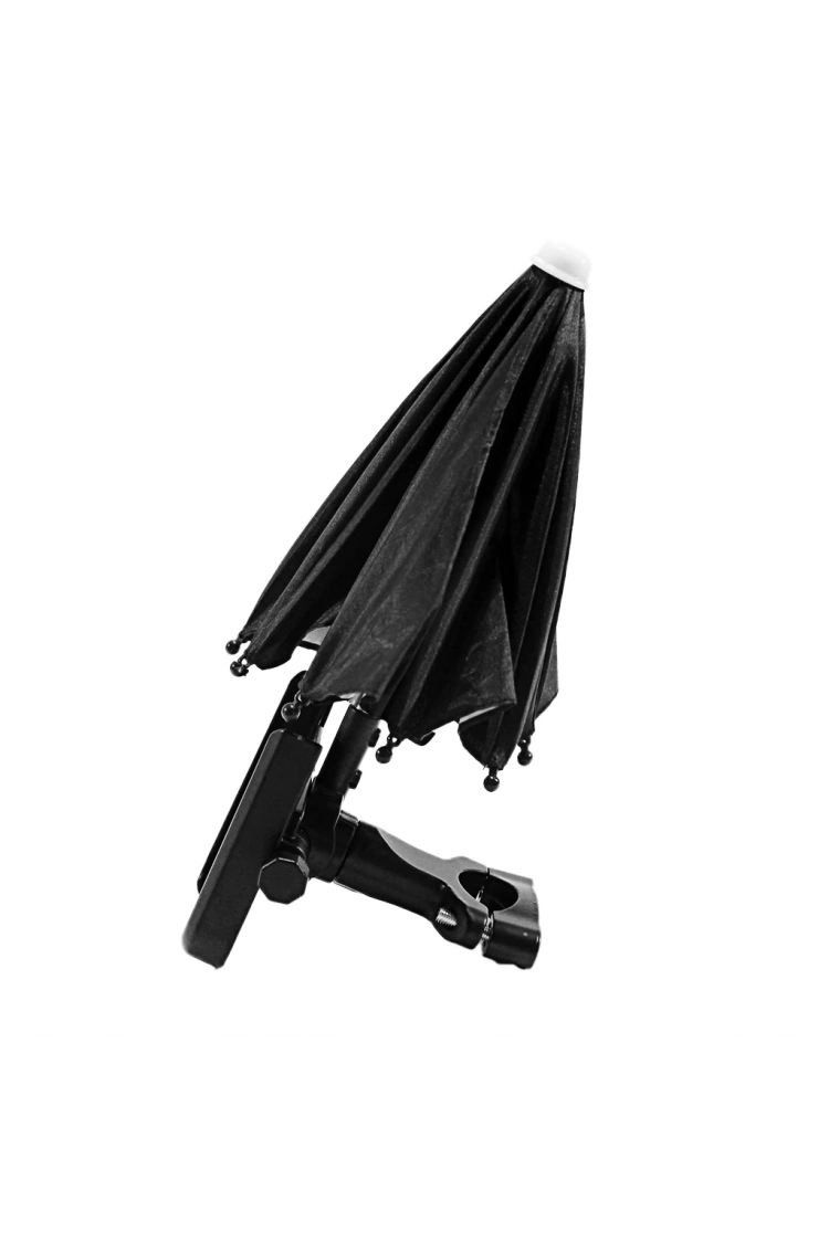 Siyah Gidon Bağlantılı Şemsiyeli Ayarlı Telefon Tutucu Aliminyum A+++ Kalite