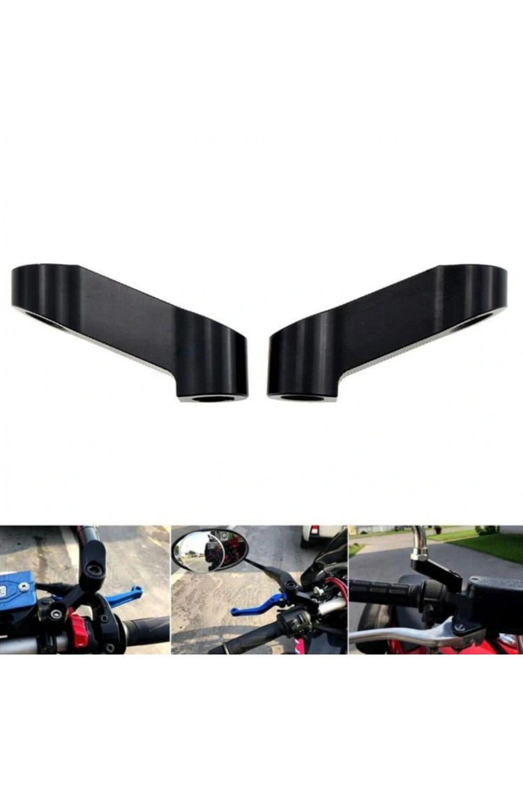 Üniversal Ayna Uzatma Genişletme Aparatı Siyah 10mm Düz Diş Pcx