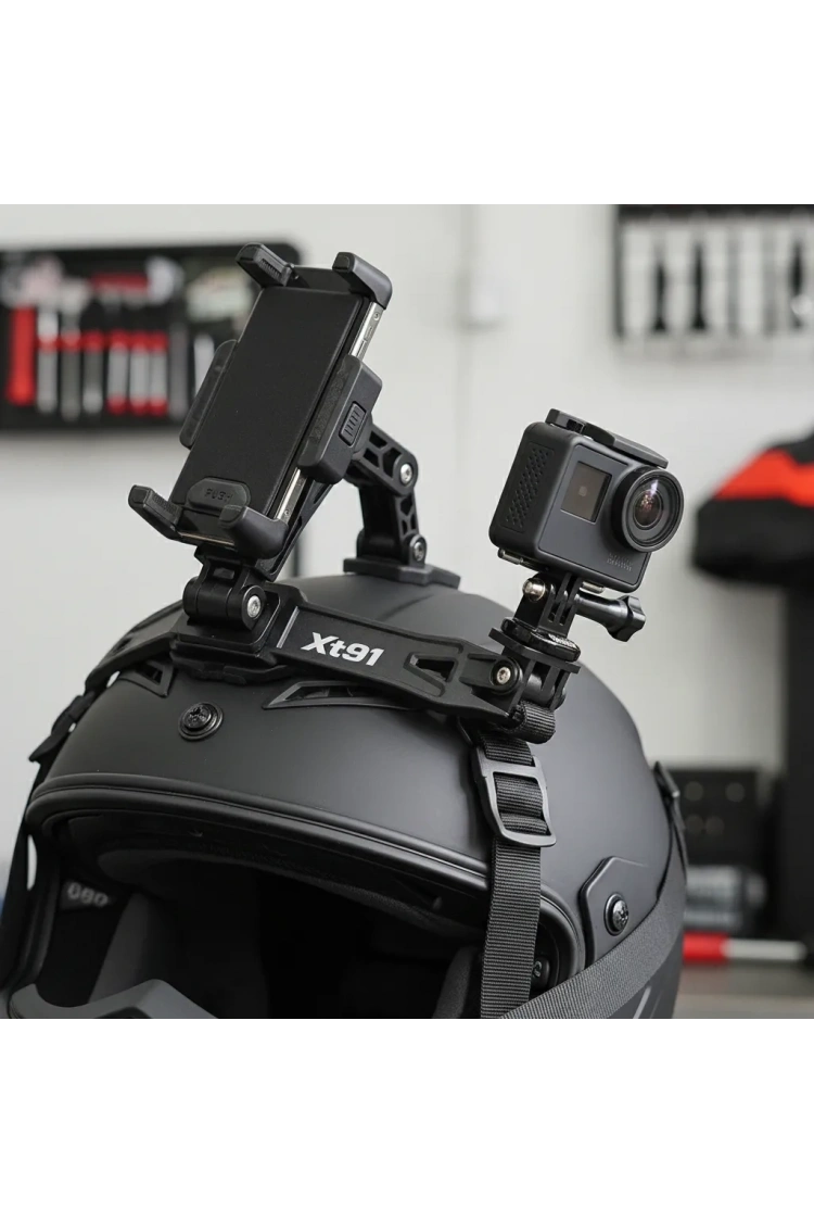 Xt91 Kask Telefon Ve Aksiyon Kamera Tutucu
