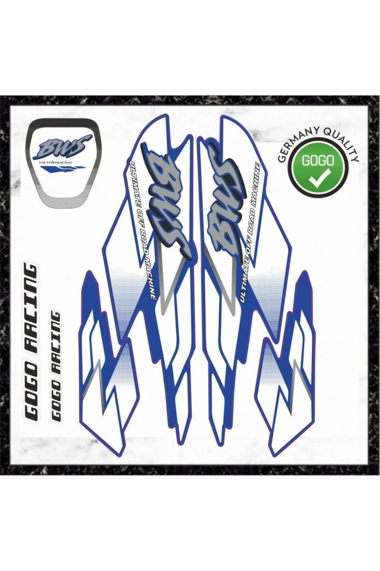 Yamaha Bws100 Sticker Seti Komple Yazı Gogo Mavi