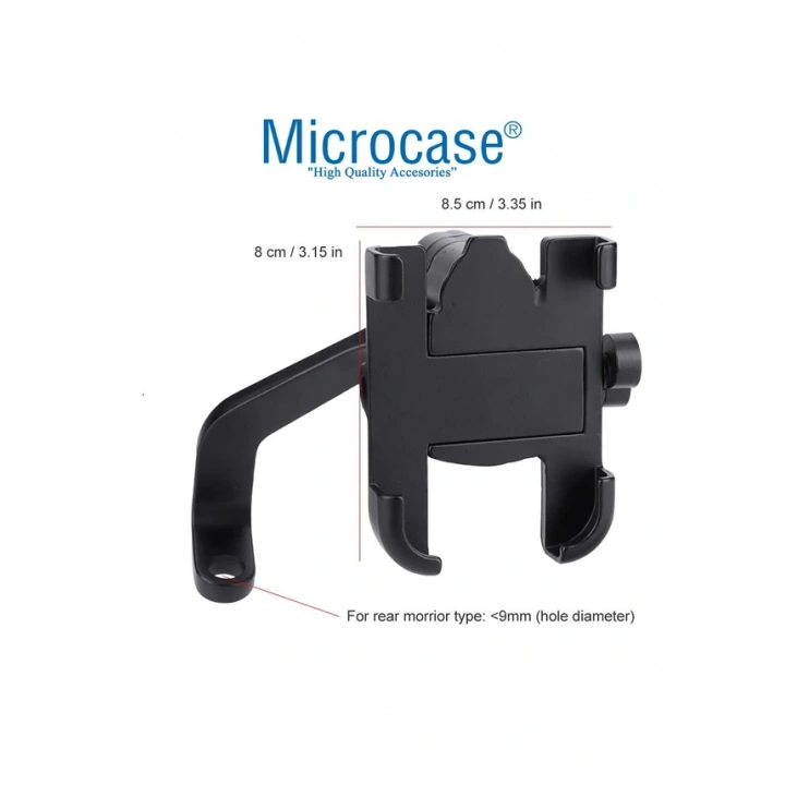 360 Bisiklet Motosiklet Ayna Bağlantılı Telefon Tutucu Aliminyum