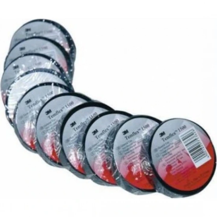 3M Temflex 1300E Pvc Elektrik Izole Bant 0,13 x 18 mm x 9,15 m 10lu