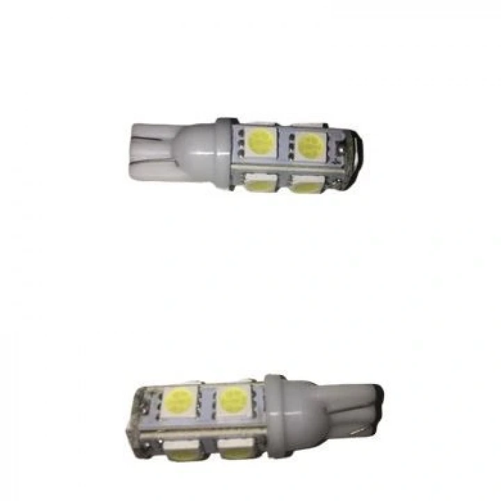 9 Led Beyaz Işık Dipsiz Park Ampul T10 Led