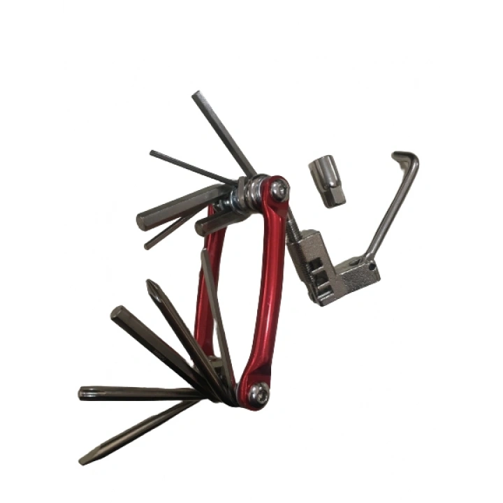 Alyan anahtarlı çakı şeklinde anahtar takımı zincir sökme aparatlı