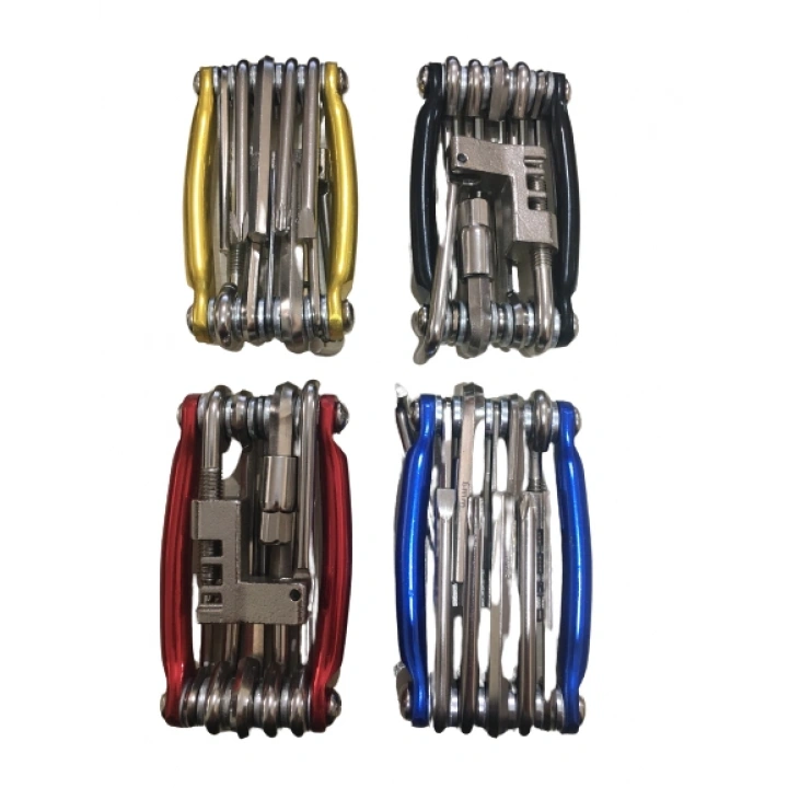 Alyan anahtarlı çakı şeklinde anahtar takımı zincir sökme aparatlı