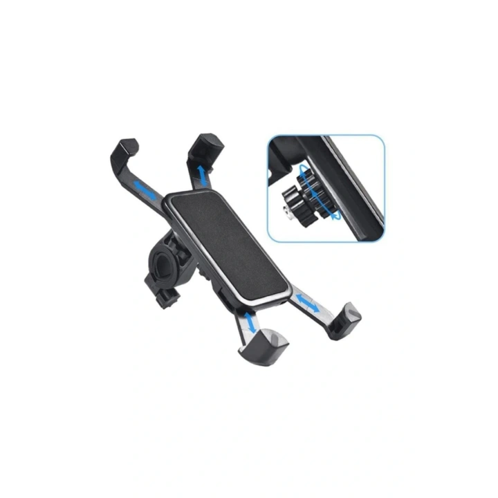 Bisiklet Motosiklet Atv Scooter Gidon Bağlantılı Ayarlı Pratik Telefon Tutucu