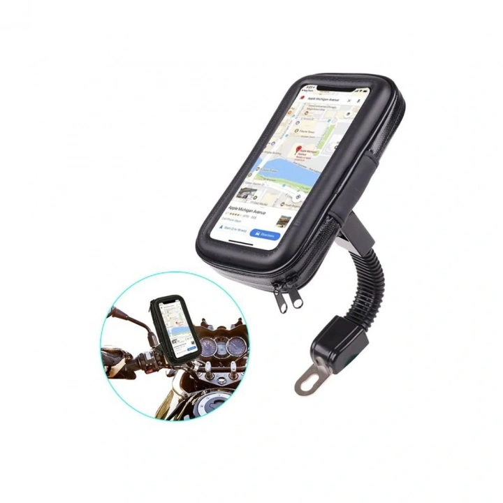 Bisiklet Motosiklet Scooter Atv Telefon Tutucu Fermuarlı Ayna