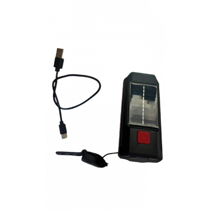 Carub Güneş Enerjili Kornalı Bisiklet Feneri ? LED Işıldak