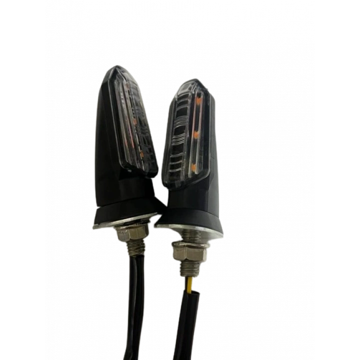 Carub Motosiklet Sinyal Lamba Üniversal 12V Beyaz Cam Sarı Led 2Li