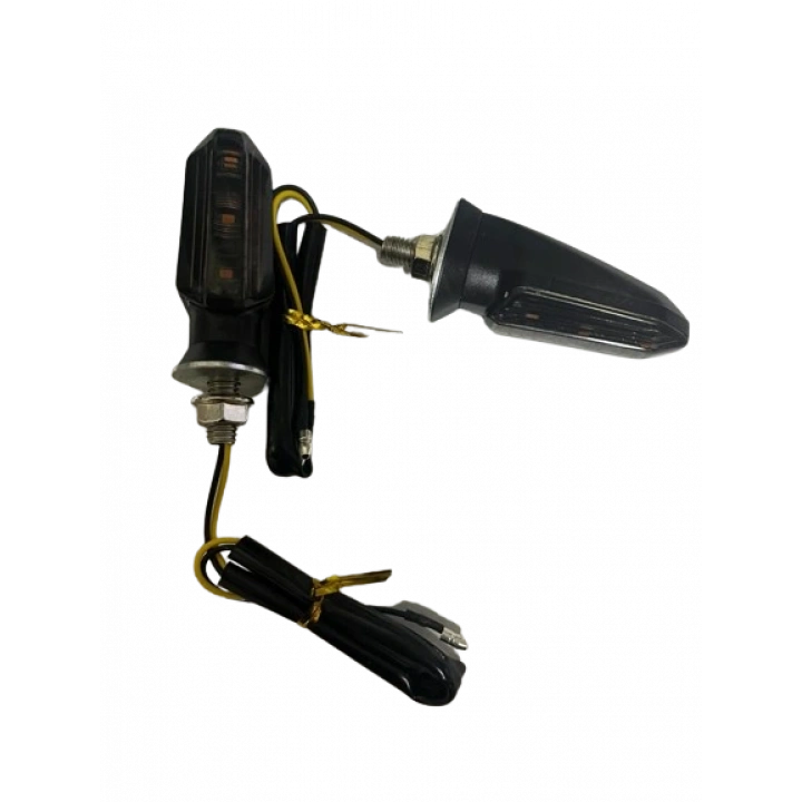 Carub Motosiklet Sinyal Lamba Üniversal 12V Füme Cam Sarı Led 2Li