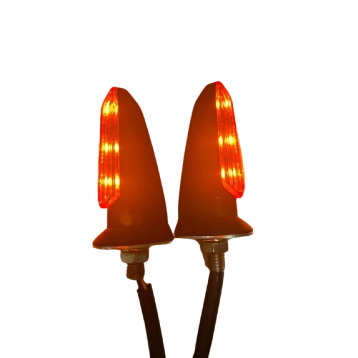 Carub Motosiklet Sinyal Lamba Üniversal 12V Sarı Cam Sarı Led 2Li