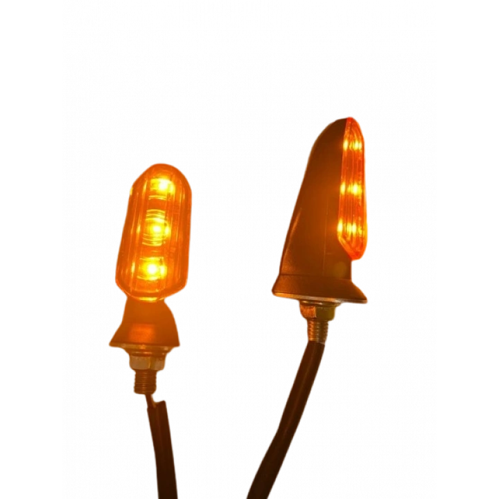 Carub Motosiklet Sinyal Lamba Üniversal 12V Sarı Cam Sarı Led 2Li