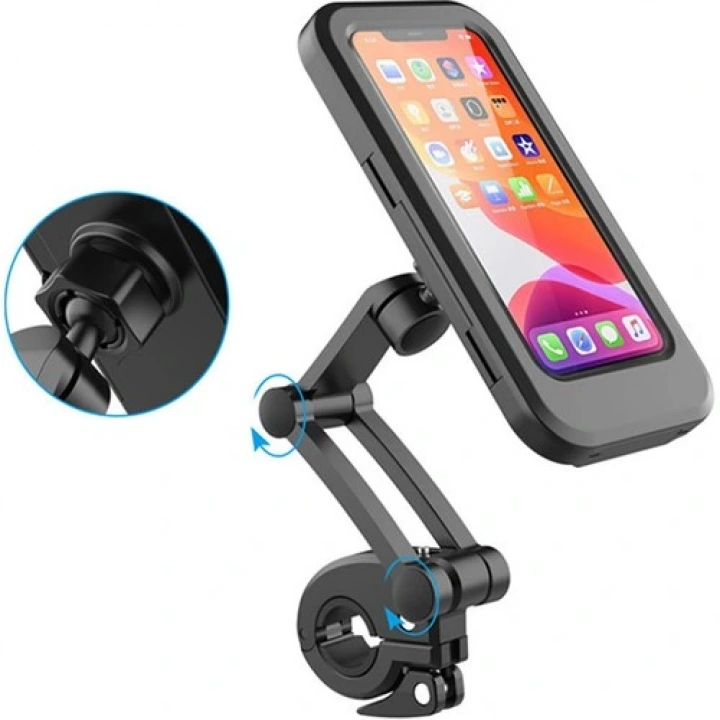 Carub Portatif Universal Motosiklet Bisiklet Su Geçirmez Telefon Tutucu