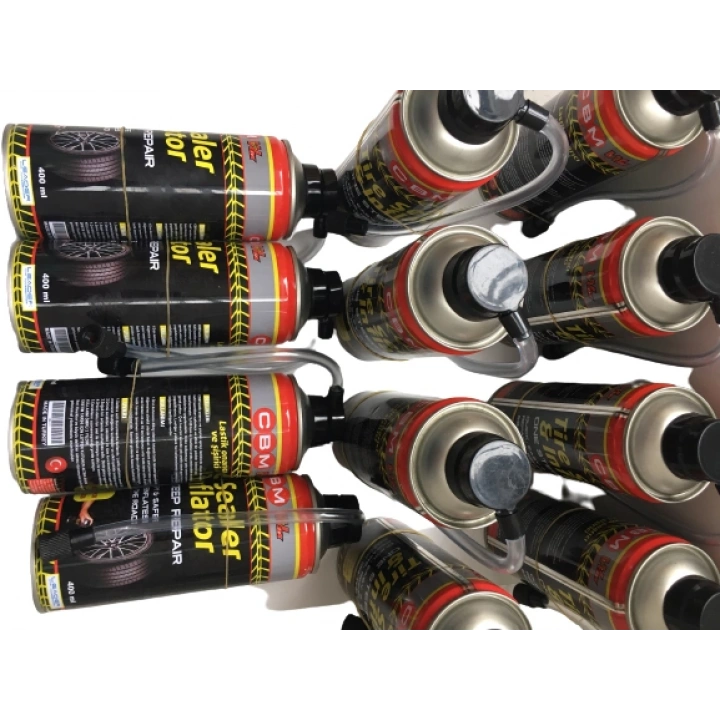 Cbm Araç Oto Motosiklet Lastik Onarıcı Tamir Edici Şişirici Sprey Lastik Tamir Kiti 400ML 12Lİ