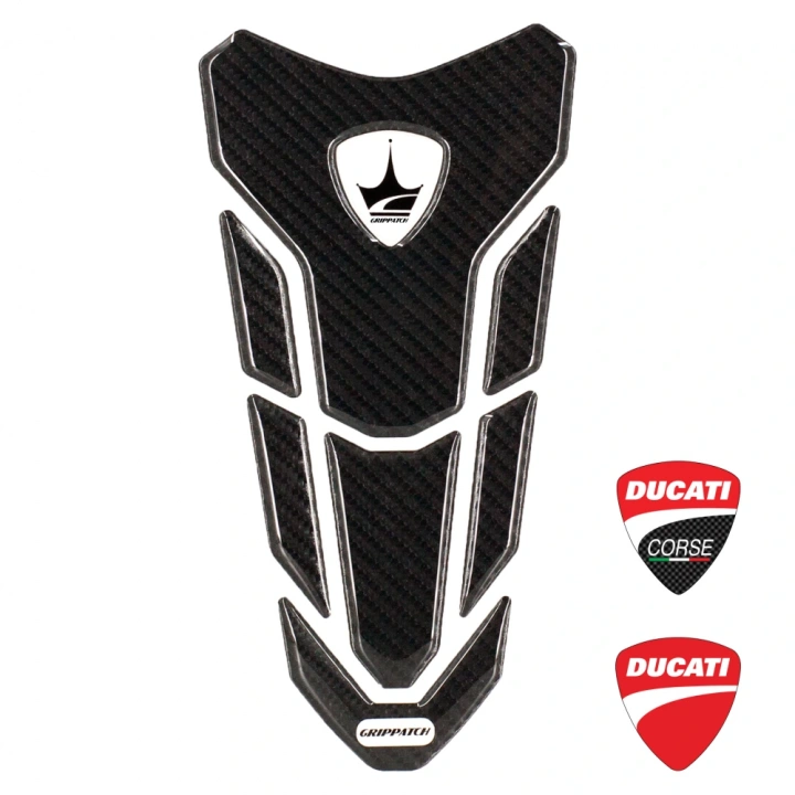 Ducati İle Uyumlu Grippach Kaydırmaz 6D Karbon Tank Pad (STİCKER DEĞİLDİR) GC12