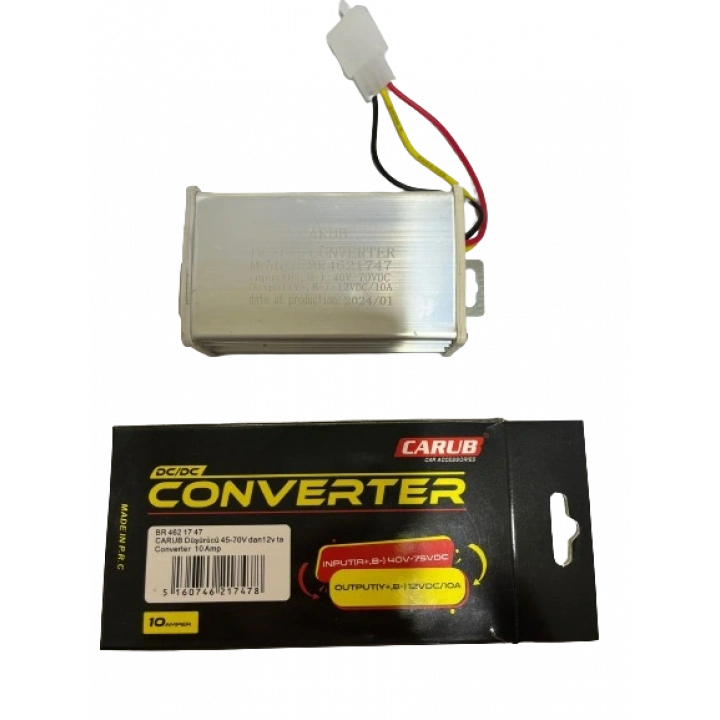 E Bike 45v70 Düşürücü 48/72 Konjektör 12v 10ah Carub