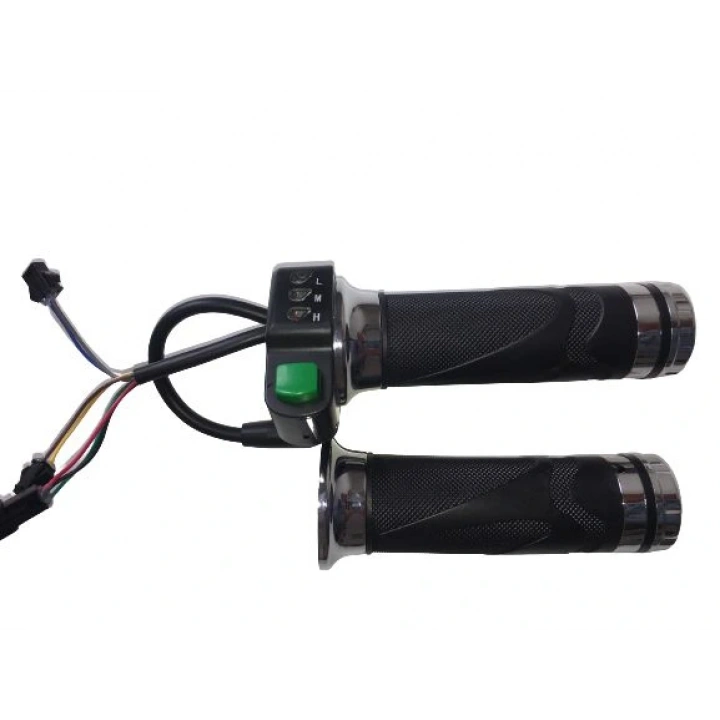 E-Bike Vitesli Gaz Kolu 211 Yeşil Düğme 3 Işık