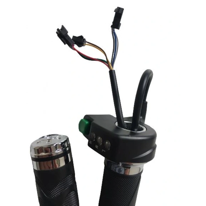 E-Bike Vitesli Gaz Kolu 211 Yeşil Düğme 3 Işık