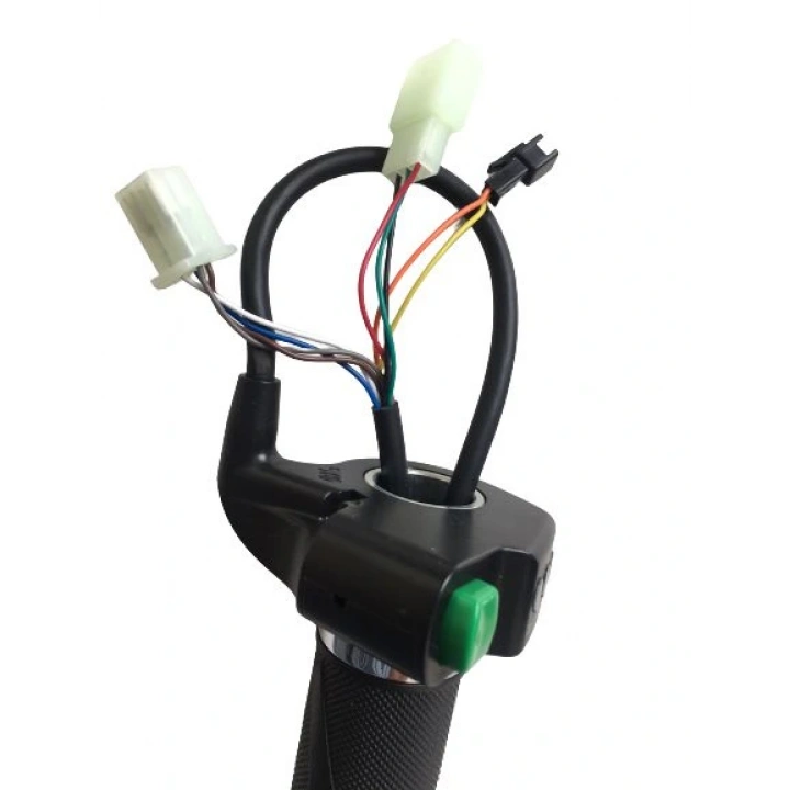 E-Bike Vitesli Gaz Kolu 232 Yeşil Düğme 3 Işık