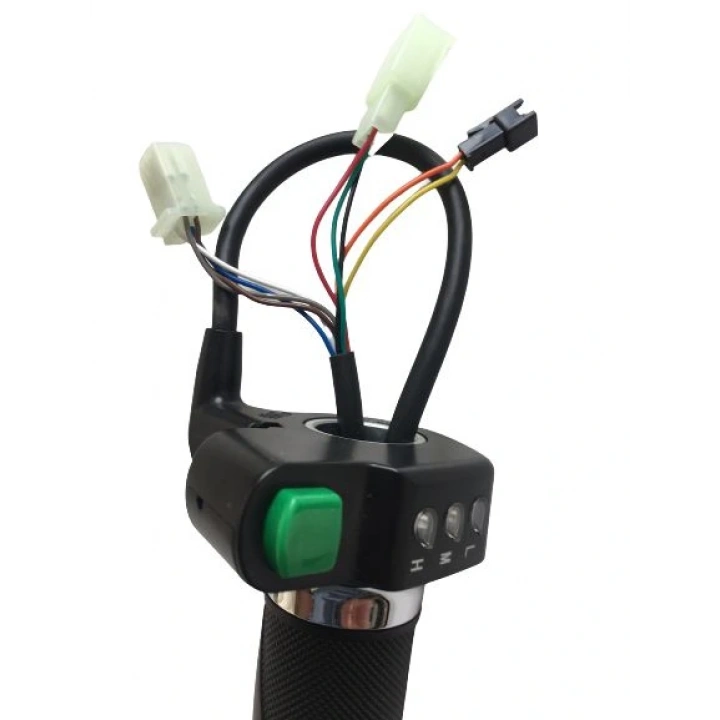 E-Bike Vitesli Gaz Kolu 232 Yeşil Düğme 3 Işık