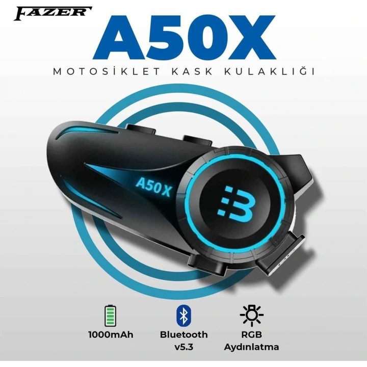 Fazer A50x Kask Bluetooth Kulaklık Mikrofon Seti - Interkom
