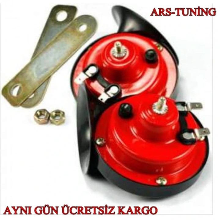 Her Araca Uygun Çiftli Da Dat Korna 12V Salyangoz Korna