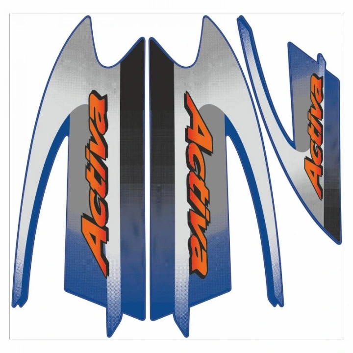 Honda Activa Komple Çıkartma Seti Mavi