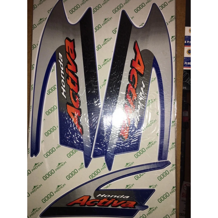 Honda Activa Komple Çıkartma Seti Mavi