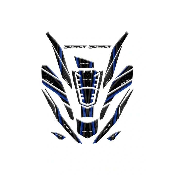 Honda PCX 2021 - 2024 Uyumlu Full Tank Pad 26 Parça SET 009