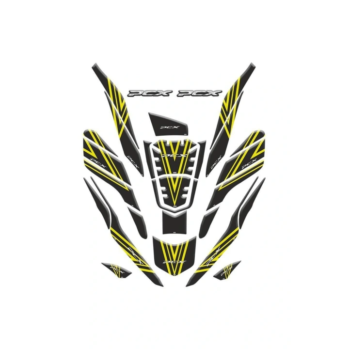 Honda Pcx 2021 - 2024 Uyumlu Tank Pad Full Set 008